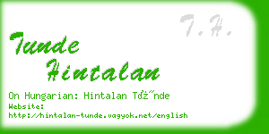 tunde hintalan business card